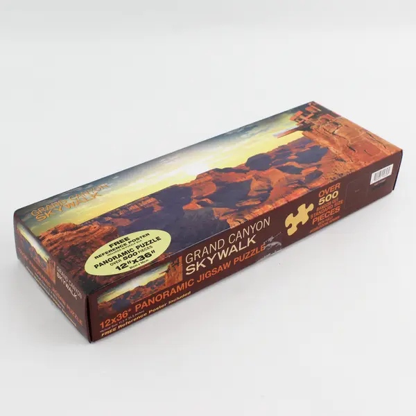 Grand Canyon Nat Pk Skywalk Jigsaw Puzzle 500 Pcs. Panoramic 12"x36" Complete