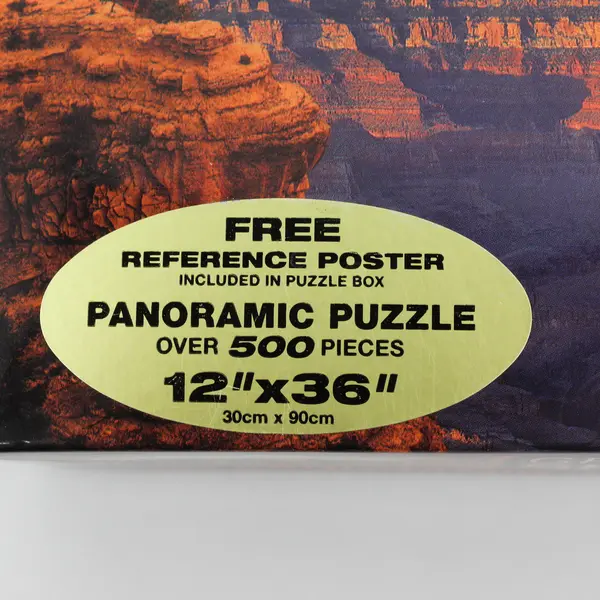Grand Canyon Nat Pk Skywalk Jigsaw Puzzle 500 Pcs. Panoramic 12"x36" Complete