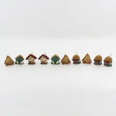 Set of 10 Kitsch Birdhouse Napkin Rings