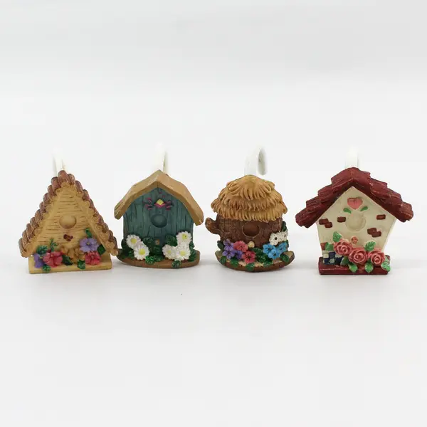 Set of 10 Kitsch Birdhouse Napkin Rings