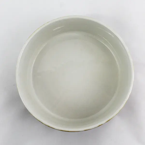Vintage Brown Glazed Ceramic Ribbed Casserole Soufflé Dish 8.5"