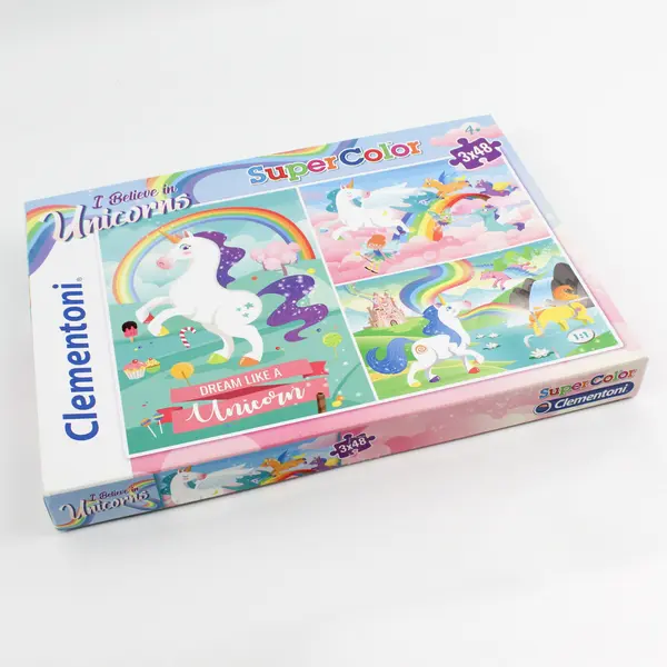 I Believe In Unicorns Children's Jigsaw Puzzles 3x48 Pieces Complete, Clementoni