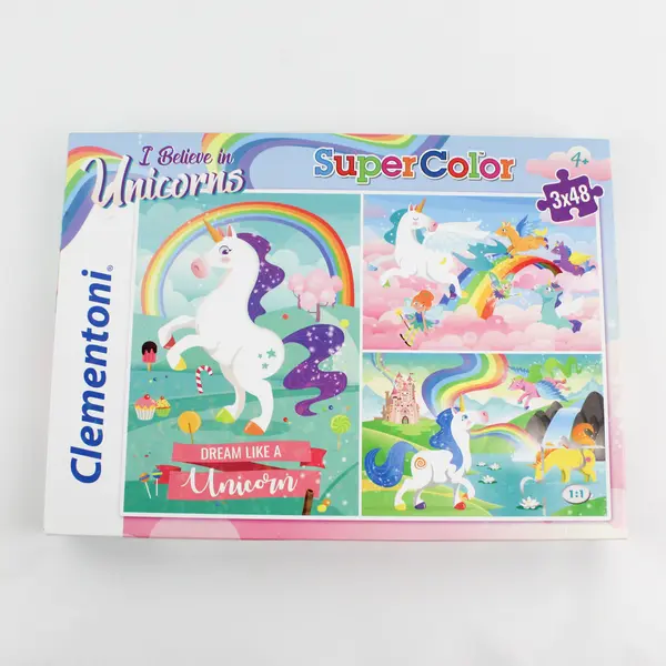 I Believe In Unicorns Children's Jigsaw Puzzles 3x48 Pieces Complete, Clementoni
