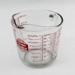 Anchor Hocking 4 Cup 1 Qt Clear Glass Measuring Cup #499
