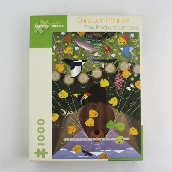 Charley Harper The Rocky Mountains 1000 pc Jigsaw Puzzle, #AA638 Complete 