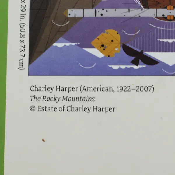 Charley Harper The Rocky Mountains 1000 pc Jigsaw Puzzle, #AA638 Complete 