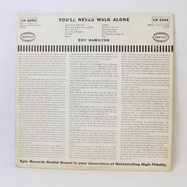 Roy Hamilton: You'll Never Walk Alone  12" Vinyl Record