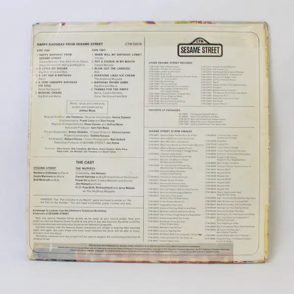 Sesame Street  Happy Birthday 12" Vinyl Record