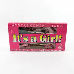 Ivory Tower Publishing It's a Girl Announcement Lights Baby Shower Decor