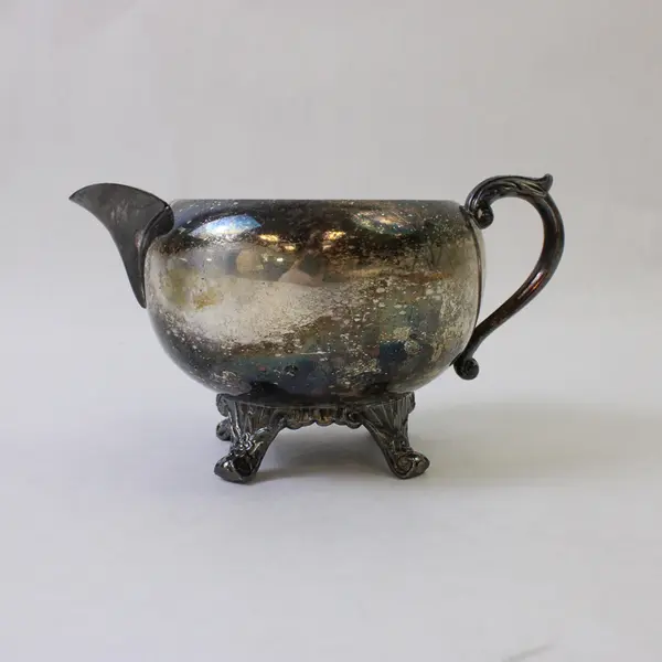 FB Rogers Silver Co Silver on Copper Creamer & Sugar Bowl No Lid