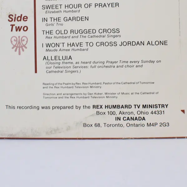  Ten Favorite Hymns 12" Vinyl Record
