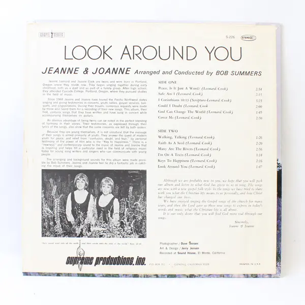 Jeanne & Joanne Look Around You 12" Vinyl Record