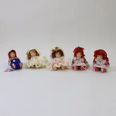 Lot of 5 Cameo Kids Porcelain Miniature Dolls New Unused Collectible