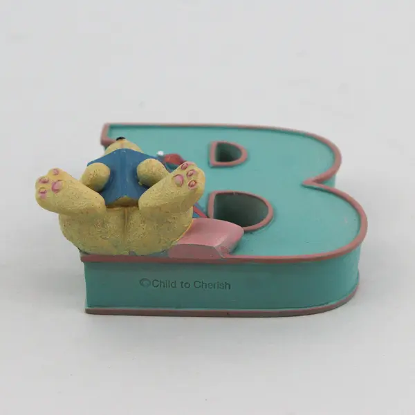 Child To Cherish Teddy Bear Alphabet Block Letter B