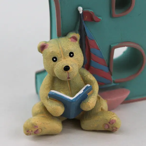 Child To Cherish Teddy Bear Alphabet Block Letter B