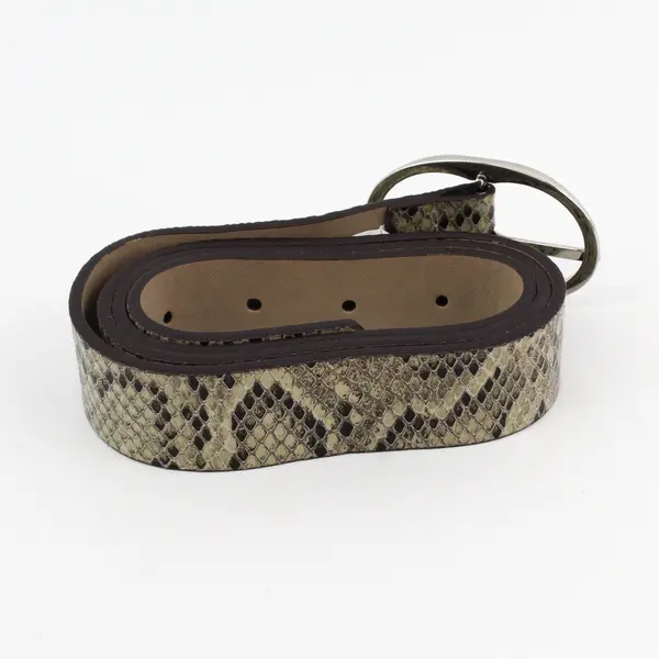 Kohl's Size M 40" Long Snakeskin Pattern Leather Belt NWT