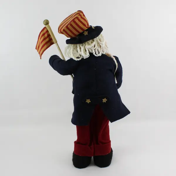 26" Uncle Sam 4th Of July Doll Figurine Table Shelf Decoration