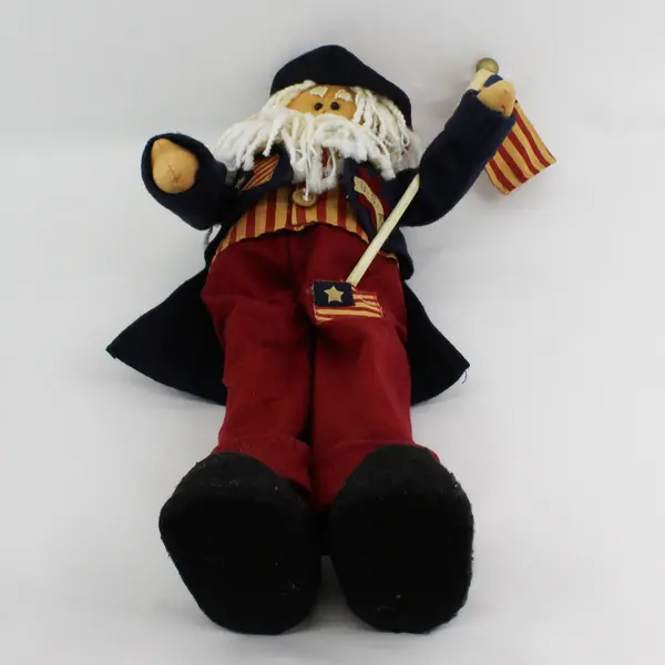 26" Uncle Sam 4th Of July Doll Figurine Table Shelf Decoration