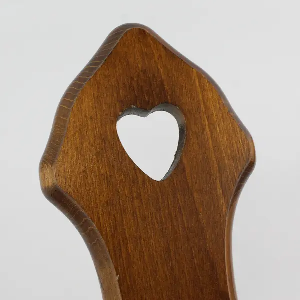 2 Vintage Hand Crafted Farmhouse Wooden Wall Candle Holders Heart Cut Outs 15"