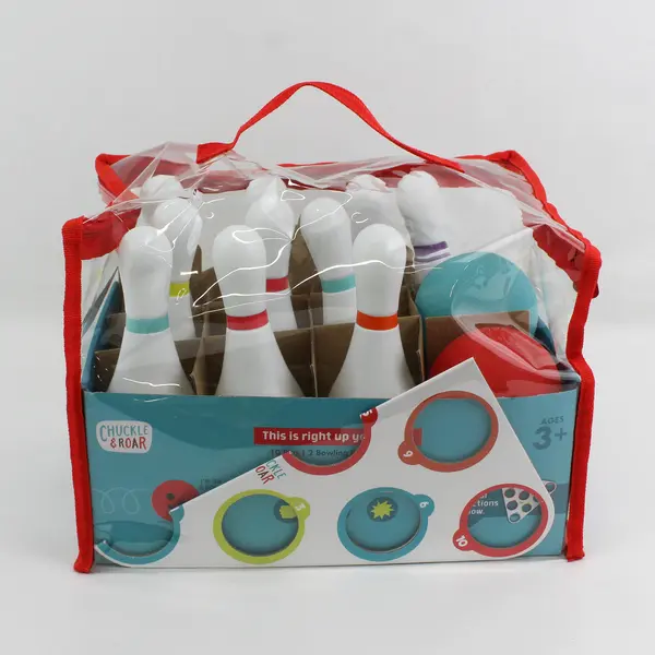 Chuckle & Roar Kids Bowling Set 10-Pin Bowling Game with Storage Bag