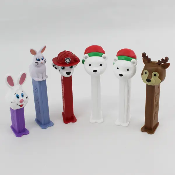 Mixed Lot of 6 Animal Pez Dispensers Made In Hungary and China 