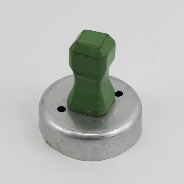 Vintage Green Wooden Handle Aluminum Biscuit Donut Cutter 2.5" Removable Center
