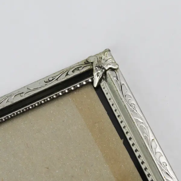 Vintage Silver Tone Filigree Metal Picture Frame  For 8x10 Photo