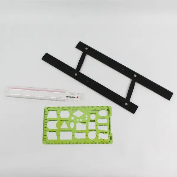 3 Drafting Tools Esco Parallel Ruler Computer Diagrammer Ruler W/ Bar Magnifier
