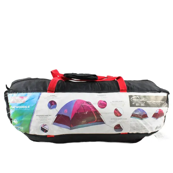 Coleman Camping Dome Tent Backpacking Flatwoods II 4 Person