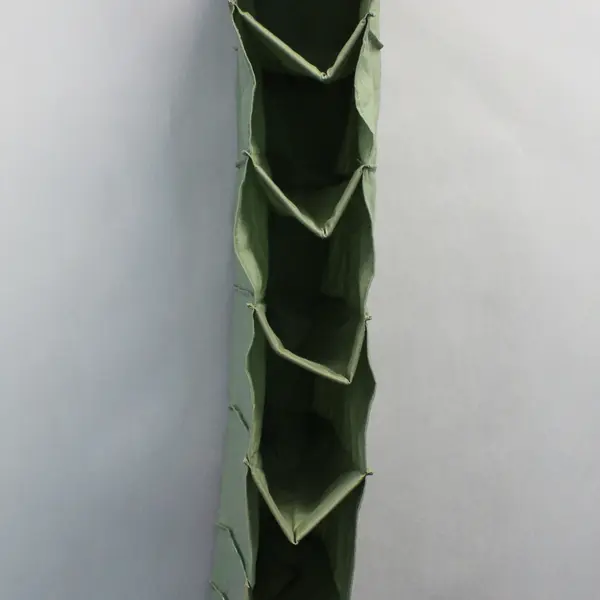 10-Shelf Hanging Shoe Organizer Foldable Closet Rack Durable Green