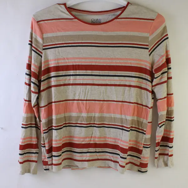 Croft & Barrow Multicolor Striped Long-Sleeve Shirt Women's Large