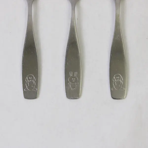 Lot of 3 Infant Youth SS Flatware Unknown Rare Pattern 2 Forks 1 Spoon Engraved