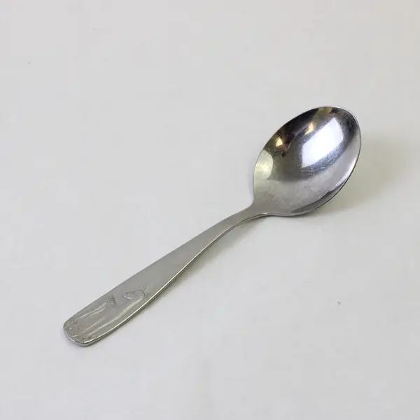 Amefa Unknown Pattern Stainless Steel Youth Spoon Engraved Animal 5.5" Rare Item