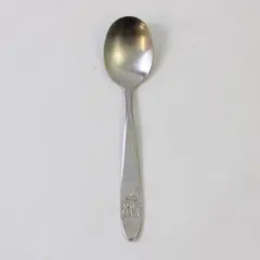 Stainless Teaspoon/Youth Spoon Engraved Bambi on Handle 6.25" Rare HTF Piece