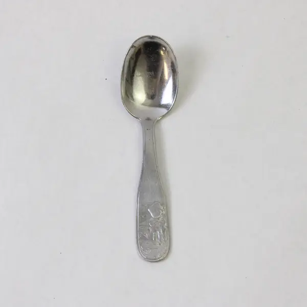 Vintage Oxydex Rostfrei Stainless Steel Baby Spoon 4.75" Long Engraved Rare HTF