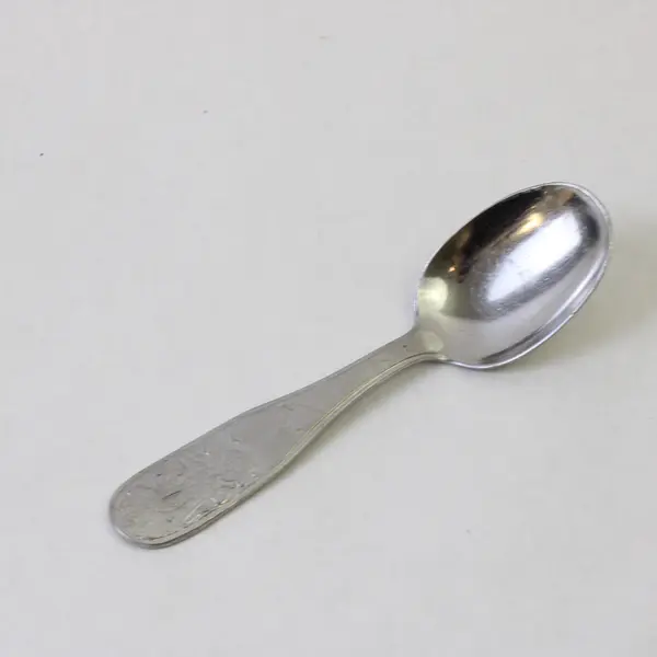 Vintage Oxydex Rostfrei Stainless Steel Baby Spoon 4.75" Long Engraved Rare HTF
