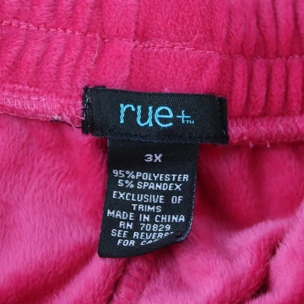Rue+ Hot Pink Fuzzy Sweat Set Lounge Athleisure Women's Size 3X