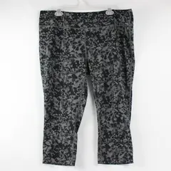 Eddie Bauer Gray Tie-Dye Capri Leggings Women's 2XL