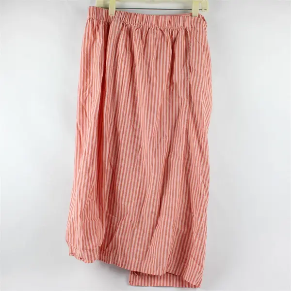 Universal Thread Coral Pink Striped Wrap Midi Skirt Women's Large