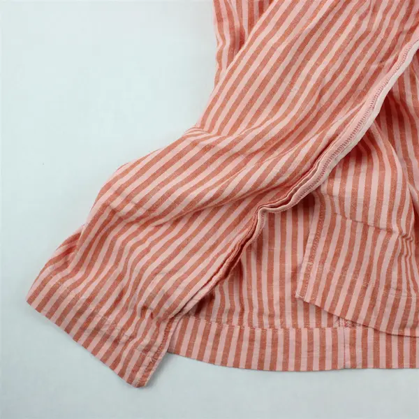 Universal Thread Coral Pink Striped Wrap Midi Skirt Women's Large