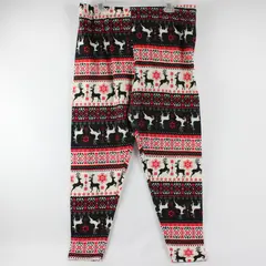 French Laundry Red Black & Cream Winter-Theme Pajama Pants Women's 3X