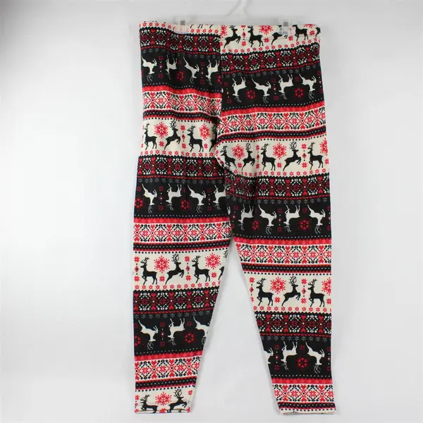 French Laundry Red Black & Cream Winter-Theme Pajama Pants Women's 3X