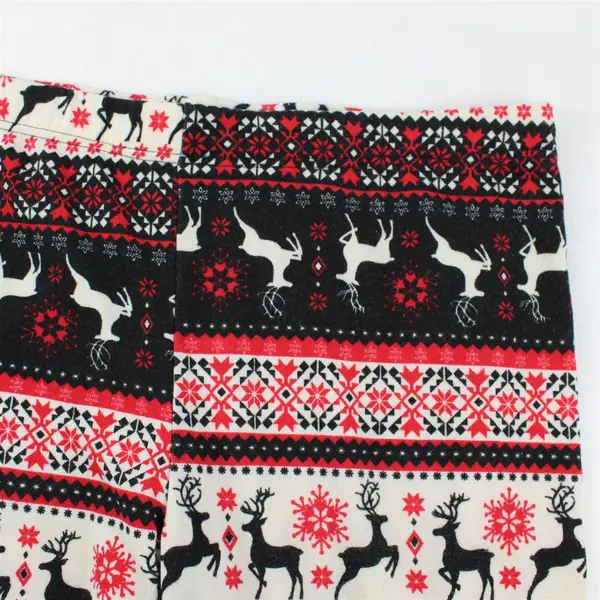 French Laundry Red Black & Cream Winter-Theme Pajama Pants Women's 3X