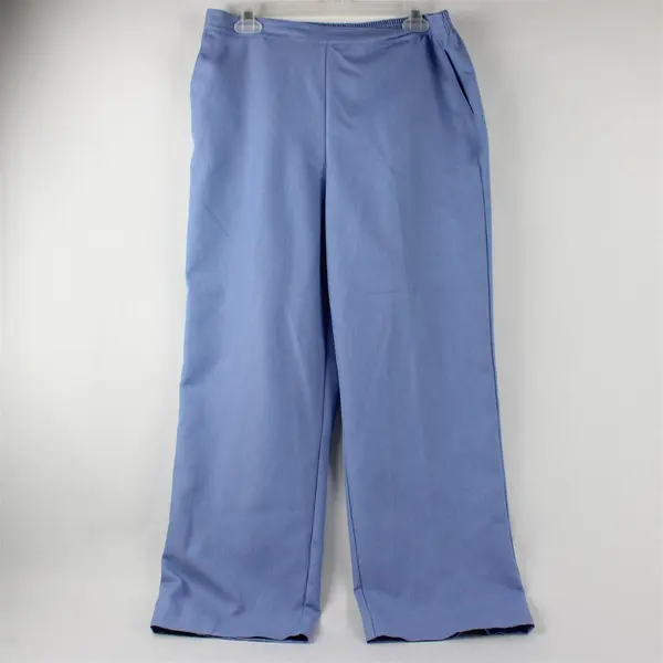 Alfred Dunner Periwinkle Blue Straight-Leg Pull-On Pants Women's Size 12