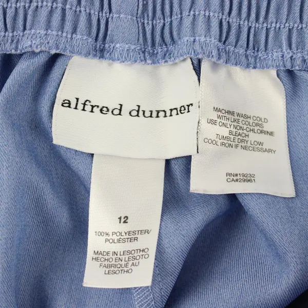 Alfred Dunner Periwinkle Blue Straight-Leg Pull-On Pants Women's Size 12