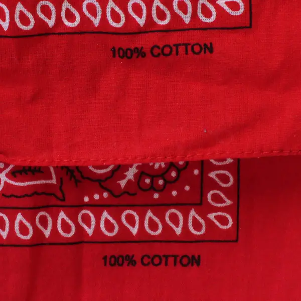 2 Red Paisley Print Bandana 100% Cotton Head Wrap Scarf Face Mask 20 x 20 Inches