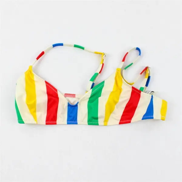 Solid & Striped Women's M Multicolor Striped Matching Bikini Swimsuit Set