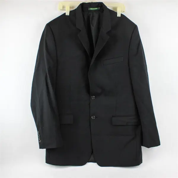 Lauren Ralph Lauren Men's 42L Black 100% Wool Blazer Suit Jacket
