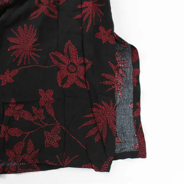 Vintage John Paul Richard Women's L Black with Red Florals Sleeveless Maxi Dress