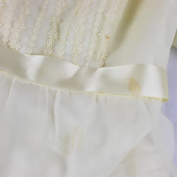 Vintage Lorie Deb San Fran Women's 13/14 Lace & Chiffon 1970's Wedding Dress